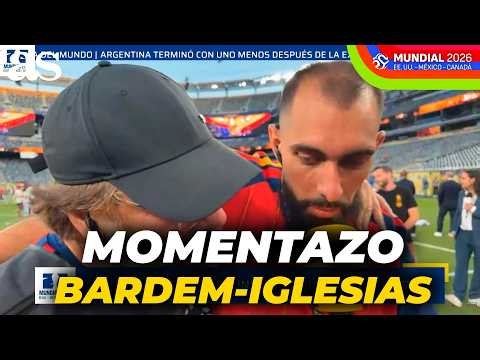 ¡MOMENTAZO! JAVIER BARDEM y BORJA IGLESIAS celebran juntos ser CAMPEONES DEL MUNDO