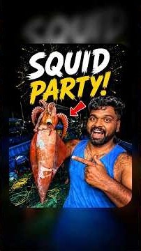 🦑 How We Cooked the Giant Squid We Caught! 🤤😋🌊,Deep Sea fishing 🎣|