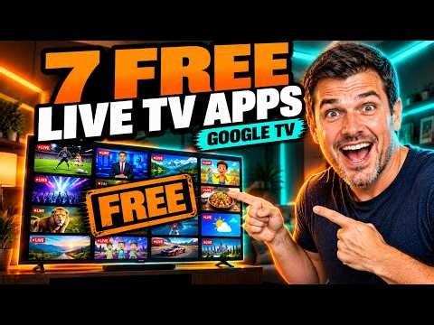 7 FREE Live TV Apps on Google TV (2026) 📺 No Cable Needed