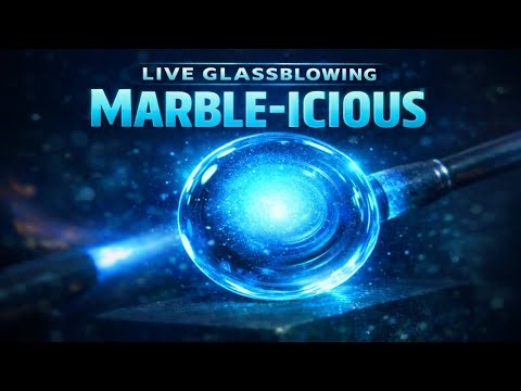 LIVE Glassblowing – Oddly Satisfying, Cinematic Marbleicious Round Melts