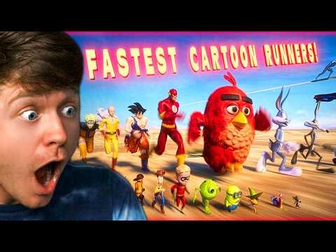 Reacting to the FASTEST CARTOON CHARACTERS EVER!