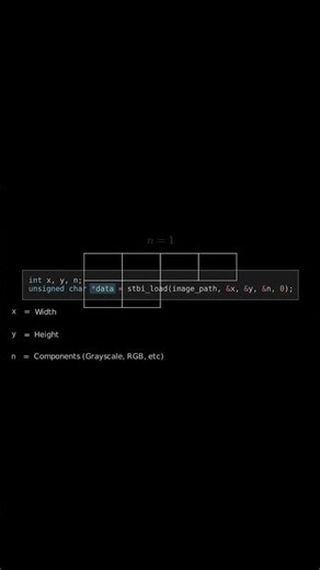 How STB Image header file gives you raw pixel data from an Image in C. #programming #images #shorts