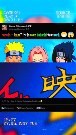 naruto - team 7 try to open kakashi face mask #uzumaki #animeedit #anime #trending #uzumakiclan