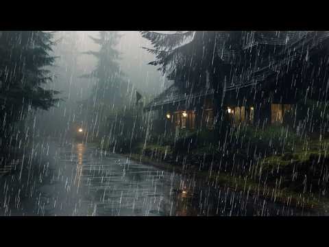Sleep Instantly with Heavy Rain & Very Strong Thunder on Tin Roof | Thunderstorm Sounds for Sleeping