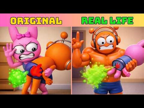 Pinki x Oren - Something Went Wrong 💨! - Best Incredibox Sprunki | ORIGINAL vs REAL LIFE