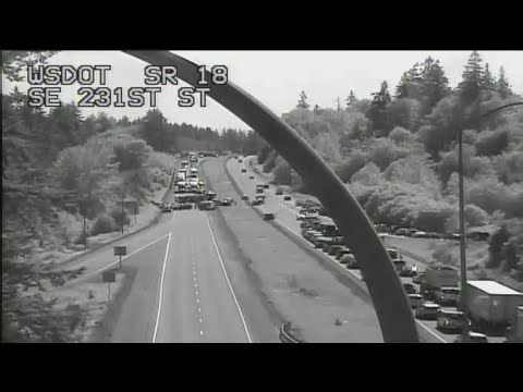 Eastbound SR 18 blocked at SR 169 after multi-vehicle crash