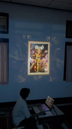 Projection mapping of Legong, traditional Balinese dance