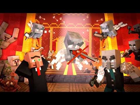 VEX OF THE OPERA -Pillager Army vs Iron Golem Army -Villager vs Pillager (Minecraft Movie Animation)