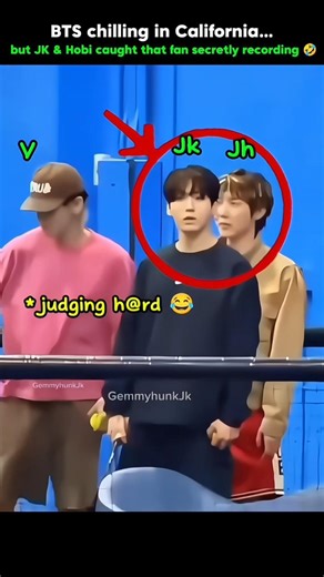 Jungkook and Jhope's reaction when a fan recording them 📸😂