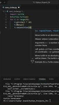 Draw Concentric Circles in Python 🐍🎨 | Turtle Graphics Mini Project #coding #python #programming