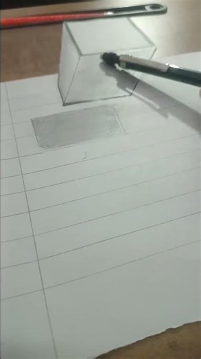 Floting cube illusion drawing/Anamorphic illusion🔥😱✨️🥰🥶