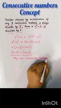 Consecutive numbers | Maths | Mathematics | Maths shorts | Maths video #maths #education