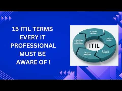 15 ITIL TERMS EVERY IT PROFESSIONAL MUST BE AWARE OF !