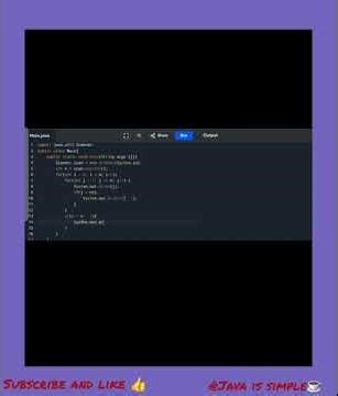 Episode:12 Write a java program to print the given pattern #coding💥💫#java#practice #example#simple❤️