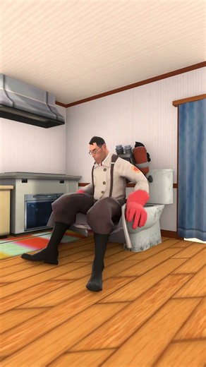 The Scout family trolls the Medic while he’s using the restroom 🤣#meme #tf2