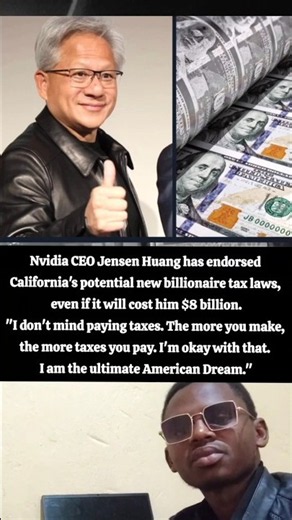NVIDIA CEO Jensen Huang Supports Billionaire Tax That Could Cost Him $8 BILLION! 😳💰
