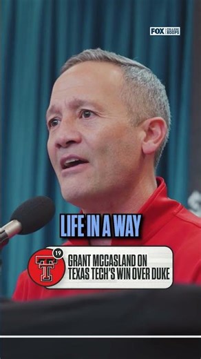 Grant McCasland after Texas Tech's huge win over No. 3 Duke #cbb #basketball