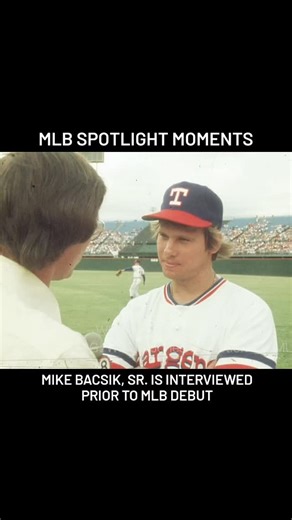 MLB Random Players Spotlight on Instagram: "-MLB Spotlight Moments- Here's a clip of pitcher Mike Bacsik being interviewed prior to his June 15, 1975 Major League debut for the Rangers, being asked about the experience and his Dallas roots. Follow @mlbrandomspotlight for more daily baseball content! . . . . . . . . *NOTE* I do not own any of these clips. All rights reserved. #mlb #majorleaguebaseball #baseball #mikebacsik #mikebacsiksr"