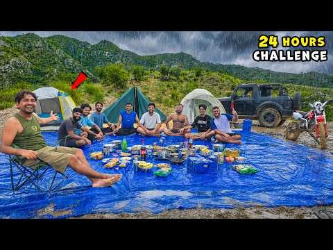 24 Hours Camping Challenge In Heavy Rain - With Team | बारिश में कैंपिंग 😍