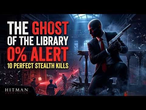 The GHOST of the Library, Stealth Kills, No Alerts Hitman Absolution #gaming