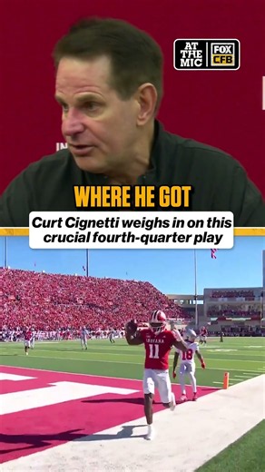 Curt Cignetti reacts to the late-game play that ended Indiana's 22-game winning streak