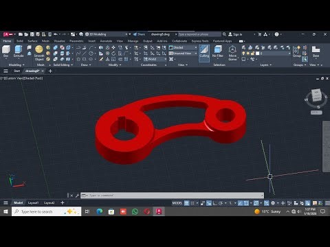 AutoCAD 3D Modeling from 2D Drawing 🔥 | Practice Drawing 1