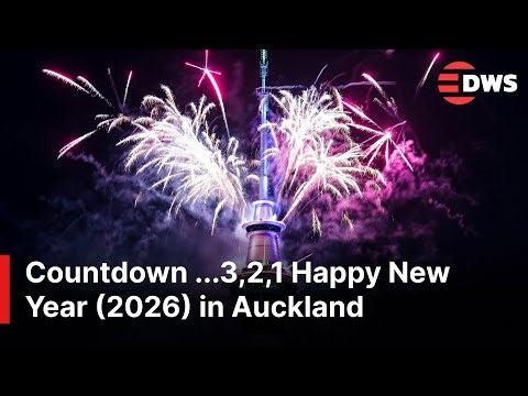 New Zealand Welcomes 2026: Incredible Sky Tower Fireworks Illuminate Auckland Night Sky | AQ1E