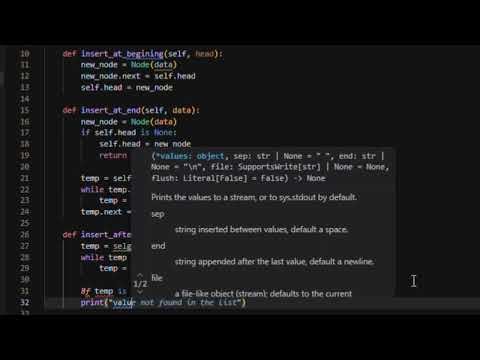 Python Programming for Beginners | Class & Objects Explained basic python | Linkedlist in python |