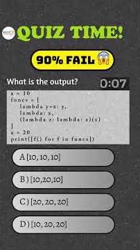 This Python lambda question breaks brains 🧠💥#PythonQuiz#PythonShorts#CodingChallenge#LambdaFunction