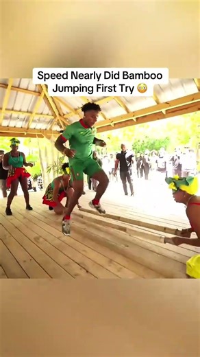 IShowSpeed Nearly Did Bamboo Jumping First Try 😐