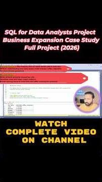 SQL for Data Analysts Project | Business Expansion Case Study Full Project (2026) #sql #dataanalysis