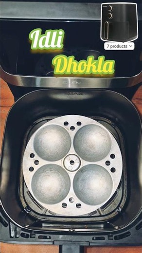 Idli Dhokla in Airfryer #idli #dhokla #idlidhokla #shortsvideo #shorts #recipe #reels #cooking