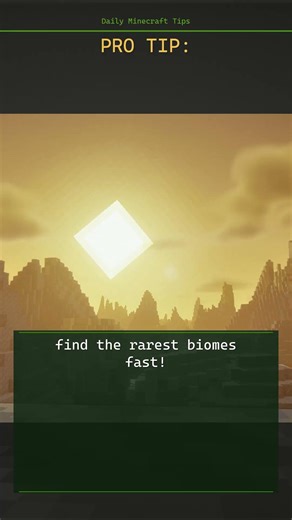 Minecraft tip: find the rarest biomes fast! 🗺️