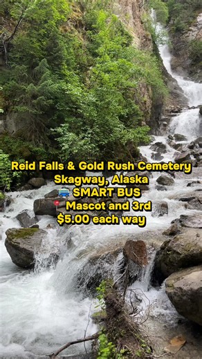 Reid Falls and Gold Rush Cemetery in Skagway, Alaska #skagway #alaska #reidfalls #goldrushcemetary