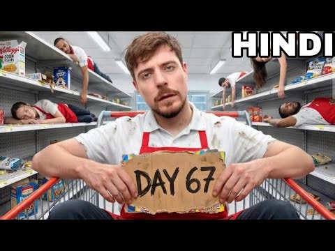 Last To Leave Grocery Store, Wins $250,000 | mrbeast Hindi | Mr beast Hindi dubbed |part 1 @MrBeast 