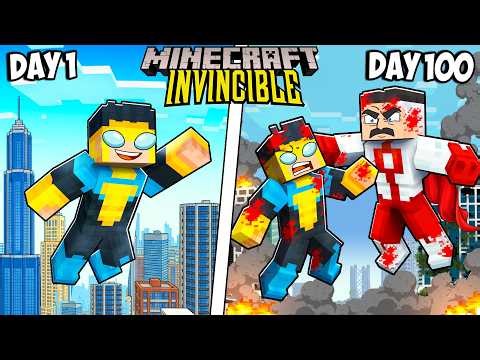 I Survived 100 Days as INVINCIBLE in Minecraft!