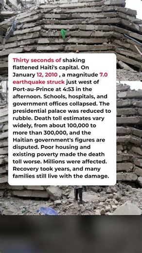 Thirty Seconds of Shaking Flattened Haiti's Capital