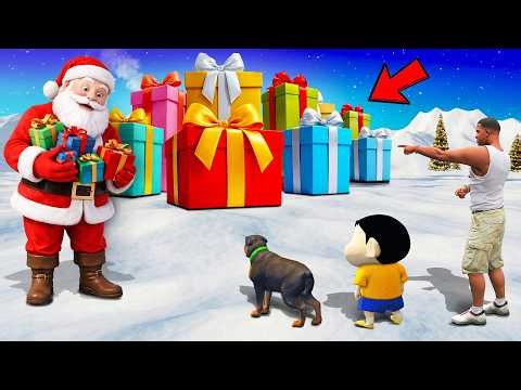SHINCHAN AND FRANKLIN CELEBRATED CHRISTMAS WITH GIANT SANTA GIFTS IN GTA 5A