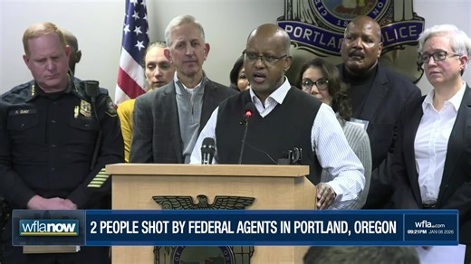 HAPPENING NOW: Officials are giving an update after two people were shot by federal agents in Portland, Oregon. https://www.wfla.com/news/national/two-people-shot-by-federal-agents-in-portland-oregon/ | WFLA News Channel 8