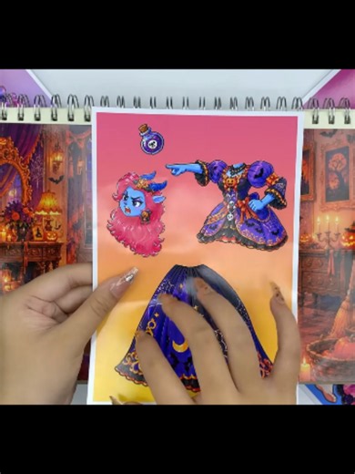 Sheriff LABRADOR Wins ANTEL Heart with a HALLOWEEN LOVE SURPRISE! 😍🎃❤️ | Sticker Book DIY #sherifflabrador #paperdiy #gugugaga #kpop #kpopdemonhunters #halloween #TikTokScaryHorrorContest