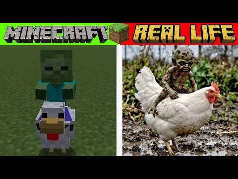Minecraft LEGENDARY Mobs VS Real life. ULTRA Realistic!