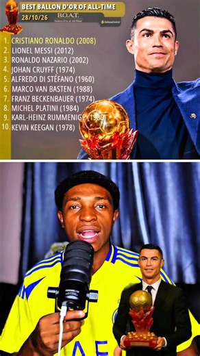 Ronaldo 2008 B.O.A.T. — Ballon d'Or Of All Time Vote