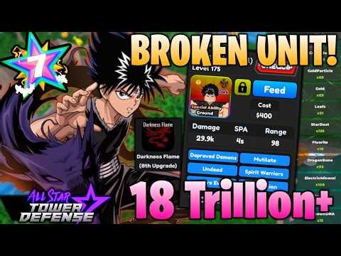 7 Star Evil Shade (Hiei) Is TOO BROKEN | 18 Trillion+ Damage in All Star Tower Defense Roblox