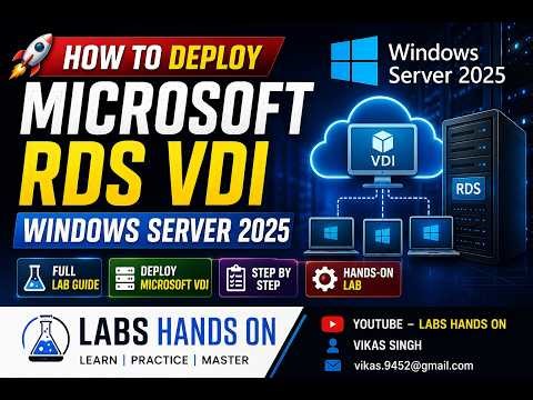 🚀 How to Deploy Microsoft RDS VDI on Windows Server 2025 | Complete Hands-On Lab Guide