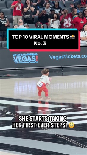 Baby Takes First Steps at Las Vegas Aces Game