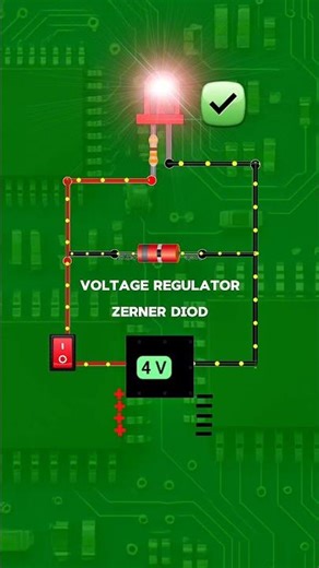 How Zener Diode Regulates Voltage (5.1V) | Animation #electronics #electrical #shorts
