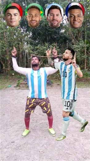 Messi, Ronaldo, Neymar vs Mbappé: Who Hits Their Jersey ⚽? USA 🇺🇸 #shorts