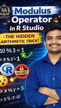 Modulus Operator in R Studio — The Hidden Arithmetic Trick!