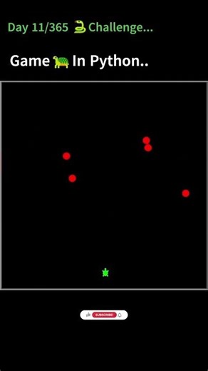 I built a survival game in 40 lines of Python! 🎮 | Day 11/365 🐍Challenge.. #shorts #python