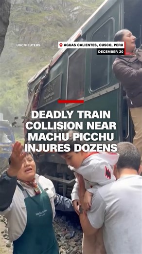 A train crash near Peru's Machu Picchu has left one dead and dozens injured, including foreign tourists. Eyewitness video verified by Reuters shows passengers evacuating the train. https://cnn.it/44MEVjV | CNN